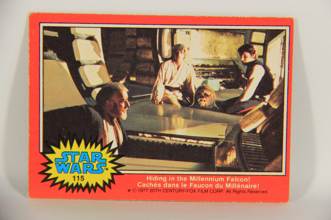 Star Wars 1977 Trading Card #115 Hiding In The Millennium Falcon FR-ENG OPC L020857
