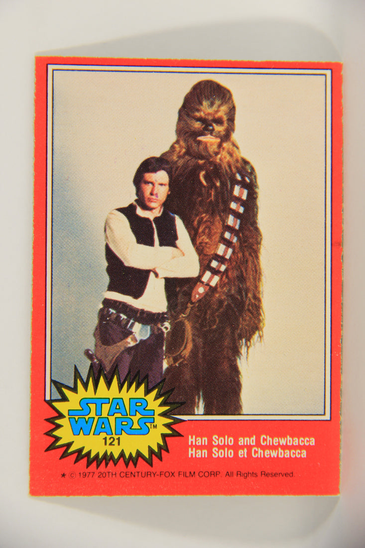 Star Wars 1977 Trading Card #121 Han Solo And Chewbacca FR-ENG OPC L020859