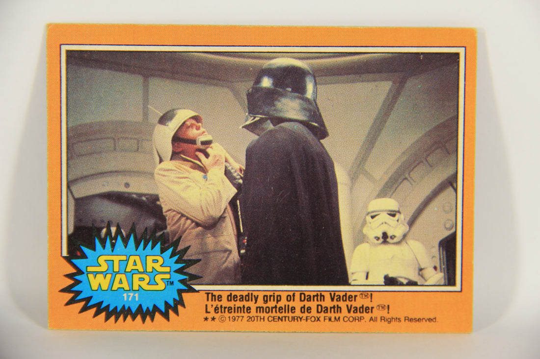 Star Wars 1977 Trading Card #171 The Deadly Grip Of Darth Vader FR-ENG OPC L020864