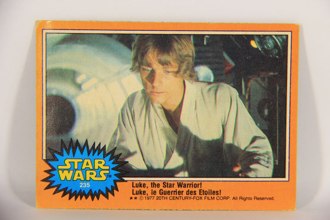 Star Wars 1977 Trading Card #235 Luke The Star Warrior FR-ENG OPC L020869