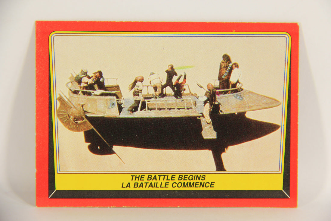 Star Wars Return Of The Jedi 1983 Card #42 The Battle Begins FR-ENG OPC L020875