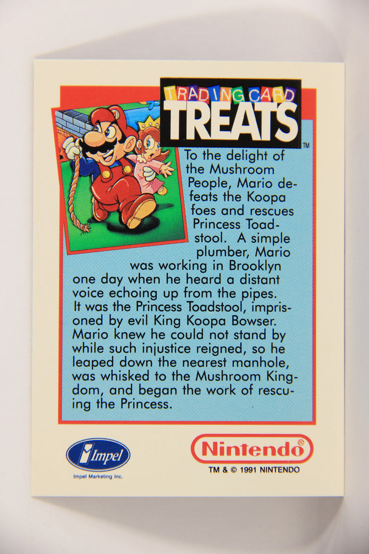 Super Mario Bros. 1991 Vintage Treats Impel Card Mario Rescuing The Princess L020879