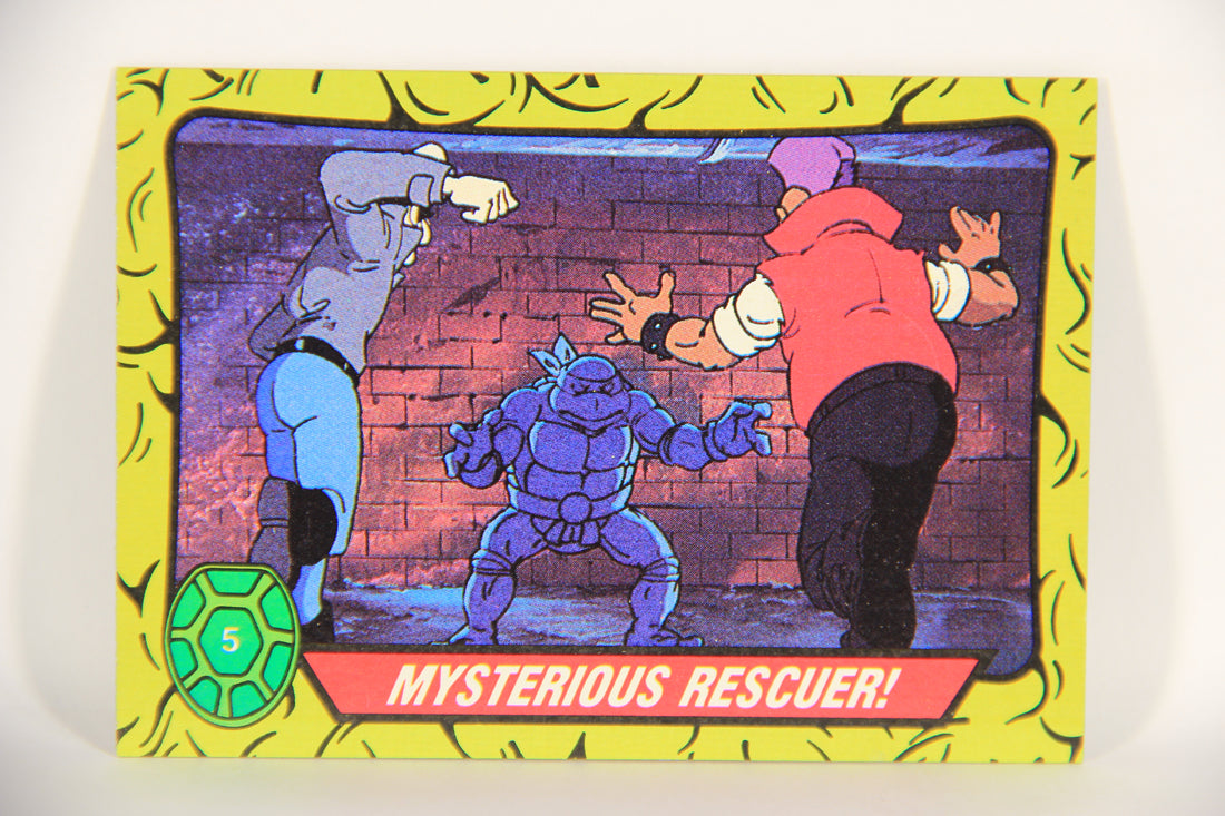 Teenage Mutant Ninja Turtles 1989 Trading Card #5 Mysterious Rescuer ENG L020881