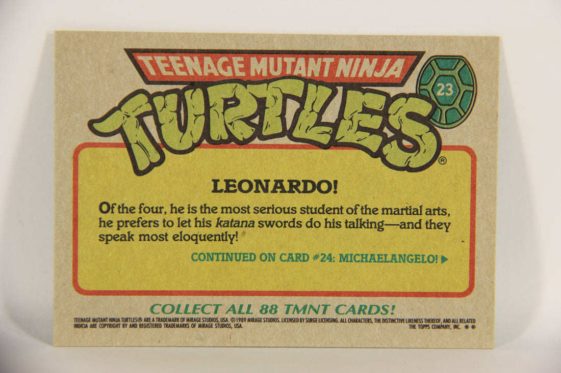 Teenage Mutant Ninja Turtles 1989 Trading Card #23 Leonardo ENG L020882