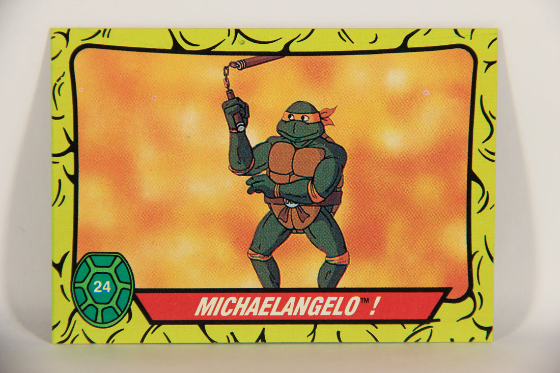Teenage Mutant Ninja Turtles 1989 Trading Card #24 Michaelangelo ENG L020883