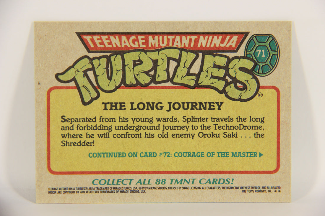 Teenage Mutant Ninja Turtles 1989 Trading Card #71 The Long Journey ENG L020885