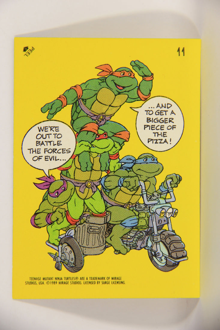 Teenage Mutant Ninja Turtles 1989 Trading Card Sticker #11 TMNT ENG L020887