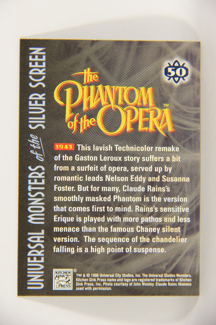 Universal Monsters Of The Silver Screen 1996 Card #50 Phantom Of The Opera 1943 L020890