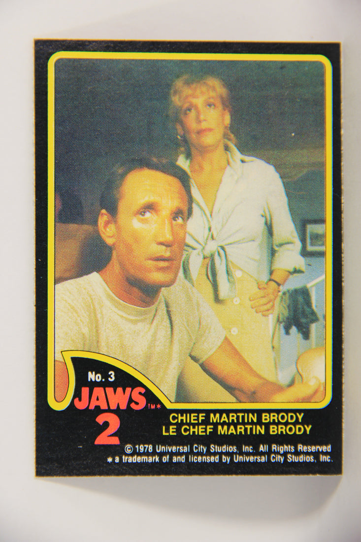 Jaws 2 - 1978 Trading Card #3 Chief Martin Brody FR-ENG O-Pee-Chee L020898