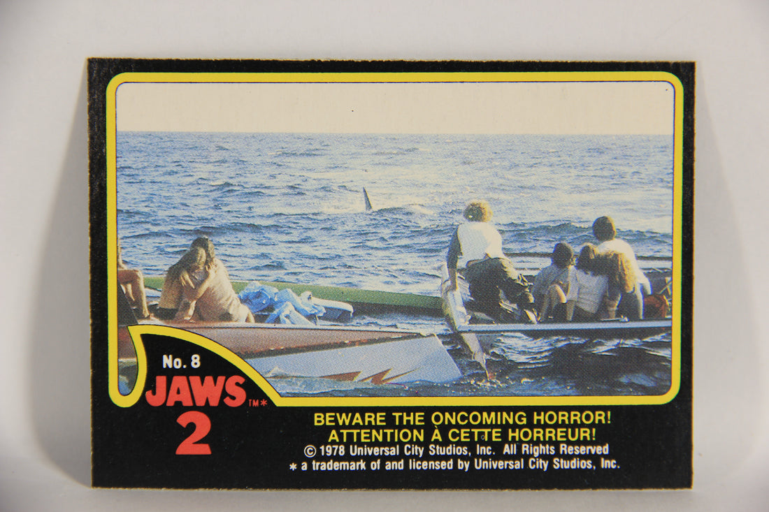 Jaws 2 - 1978 Trading Card #8 Beware The Oncoming Horror FR-ENG OPC L020903