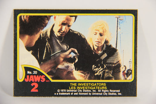 Jaws 2 - 1978 Trading Card #20 The Investigators FR-ENG O-Pee-Chee Canada L020915