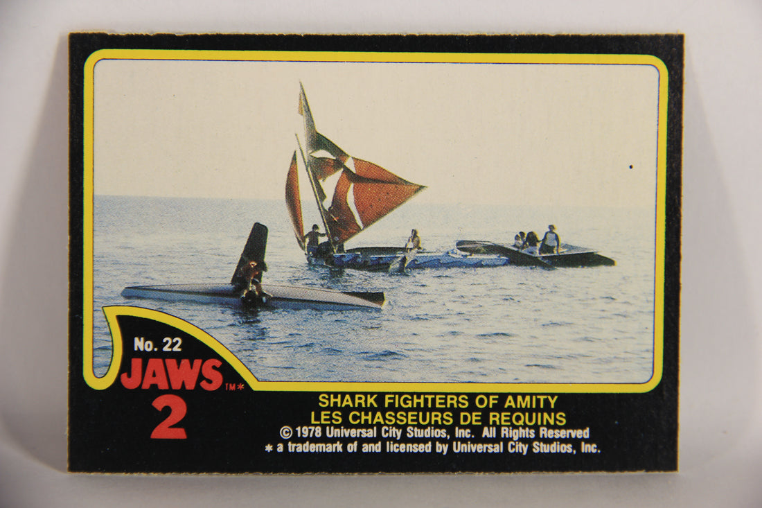 Jaws 2 - 1978 Trading Card #22 Shark Fighters Of Amity FR-ENG O-Pee-Chee L020917
