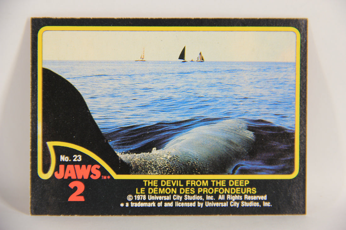 Jaws 2 - 1978 Trading Card #23 The Devil From The Deep FR-ENG O-Pee-Chee L020918
