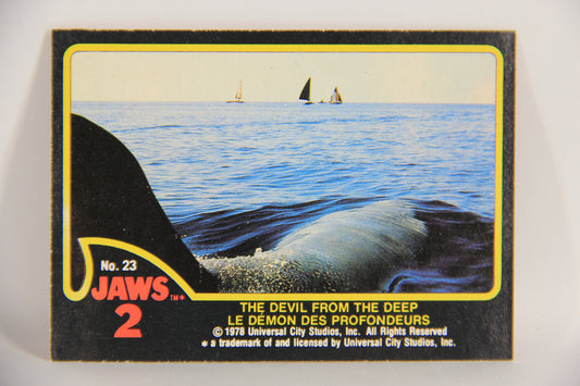 Jaws 2 - 1978 Trading Card #23 The Devil From The Deep FR-ENG O-Pee-Chee L020918