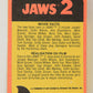 Jaws 2 - 1978 Trading Card #23 The Devil From The Deep FR-ENG O-Pee-Chee L020918