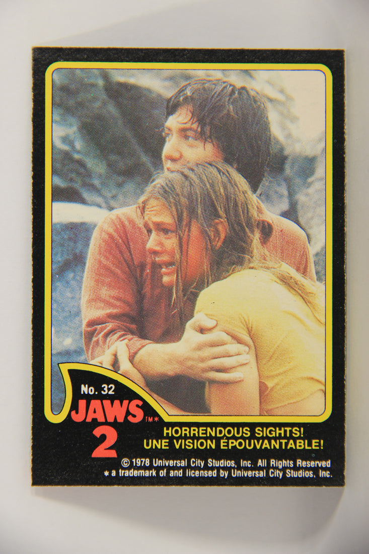 Jaws 2 - 1978 Trading Card #32 Horrendous Sights FR-ENG O-Pee-Chee L020927