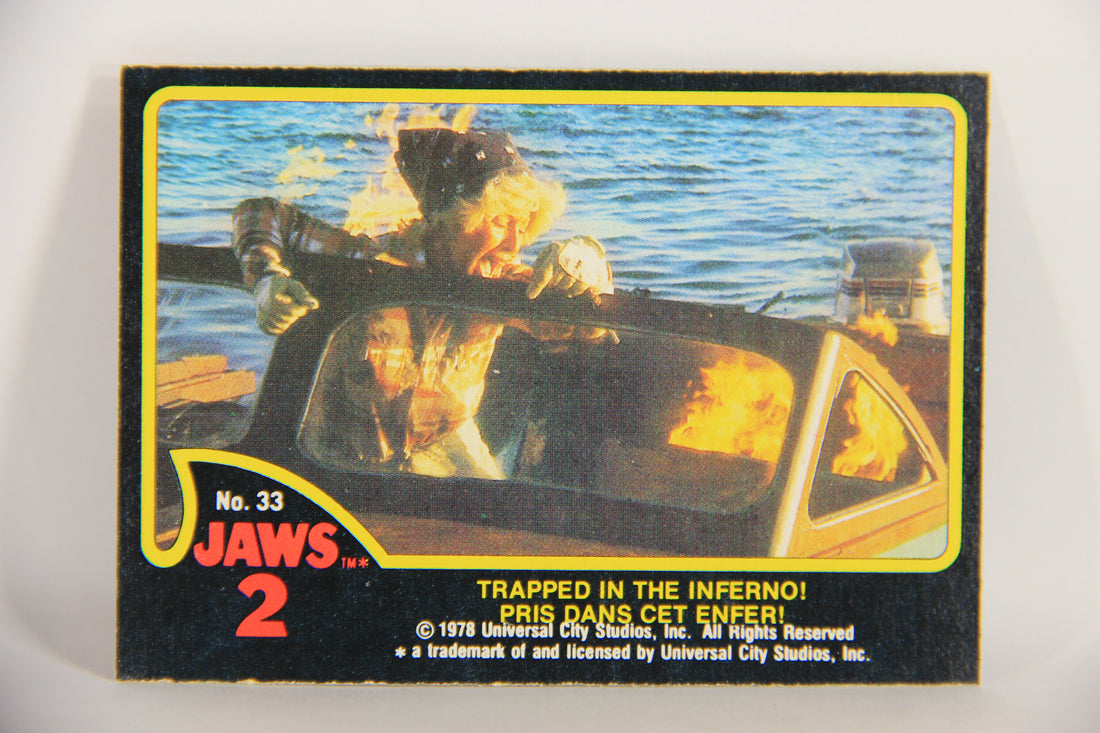 Jaws 2 - 1978 Trading Card #33 Trapped In The Inferno FR-ENG O-Pee-Chee L020928