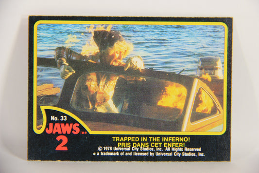 Jaws 2 - 1978 Trading Card #33 Trapped In The Inferno FR-ENG O-Pee-Chee L020928