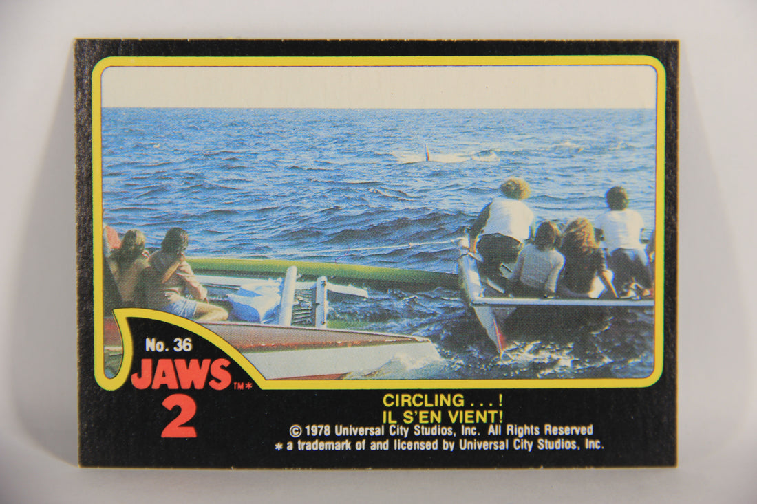 Jaws 2 - 1978 Trading Card #36 Circling FR-ENG O-Pee-Chee Canada L020931