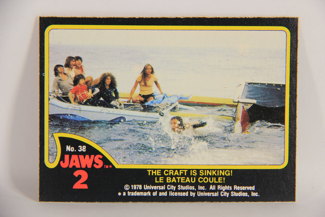 Jaws 2 - 1978 Trading Card #38 The Craft Is Sinking FR-ENG O-Pee-Chee L020933