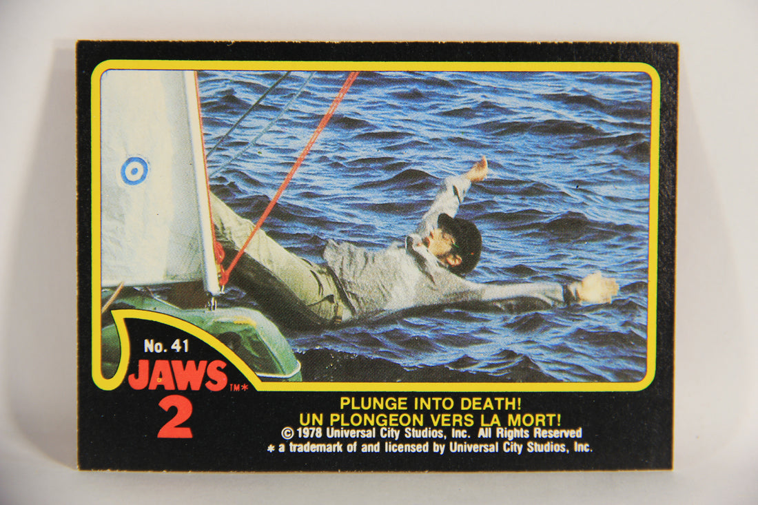 Jaws 2 - 1978 Trading Card #41 Plunge Into Death FR-ENG O-Pee-Chee L020936
