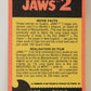 Jaws 2 - 1978 Trading Card #41 Plunge Into Death FR-ENG O-Pee-Chee L020936