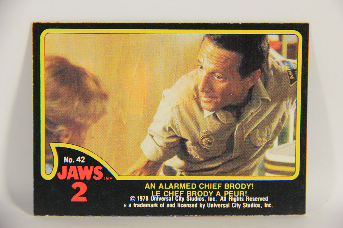 Jaws 2 - 1978 Trading Card #42 An Alarmed Chief Brody FR-ENG O-Pee-Chee L020937