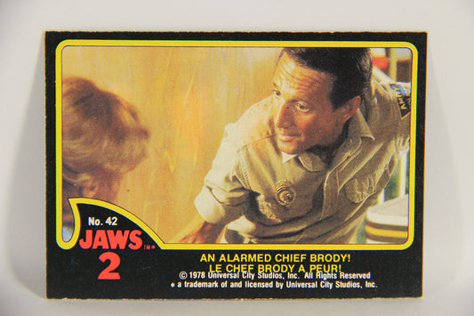 Jaws 2 - 1978 Trading Card #42 An Alarmed Chief Brody FR-ENG O-Pee-Chee L020937