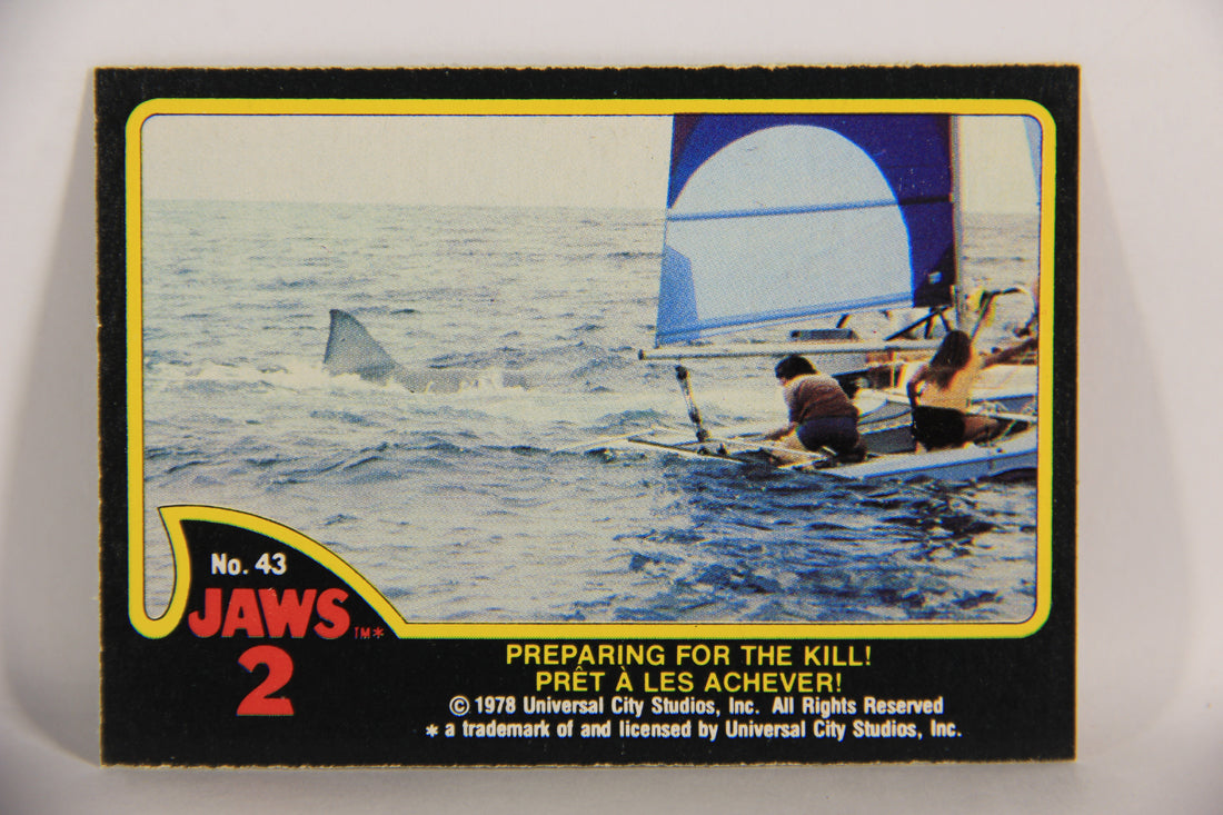 Jaws 2 - 1978 Trading Card #43 Preparing For The Kill FR-ENG O-Pee-Chee L020938