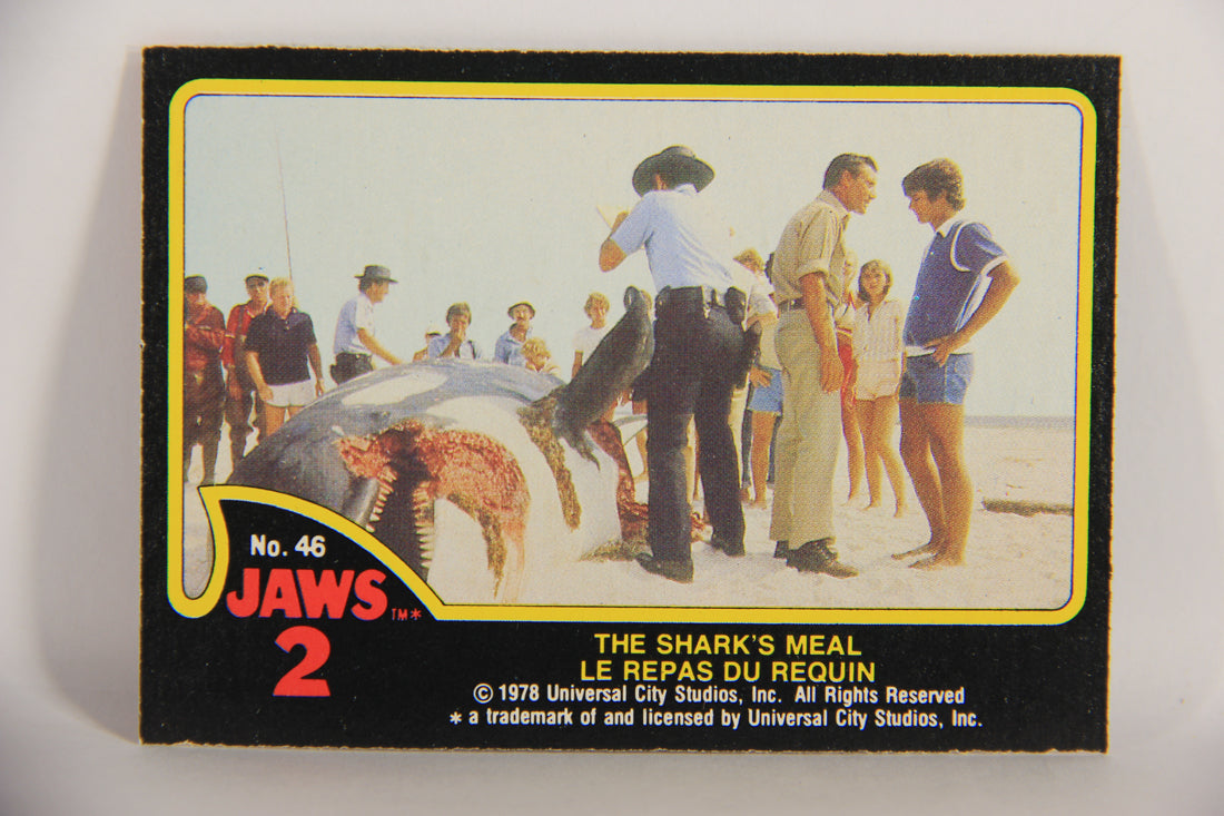 Jaws 2 - 1978 Trading Card #46 The Shark's Meal FR-ENG O-Pee-Chee L020941