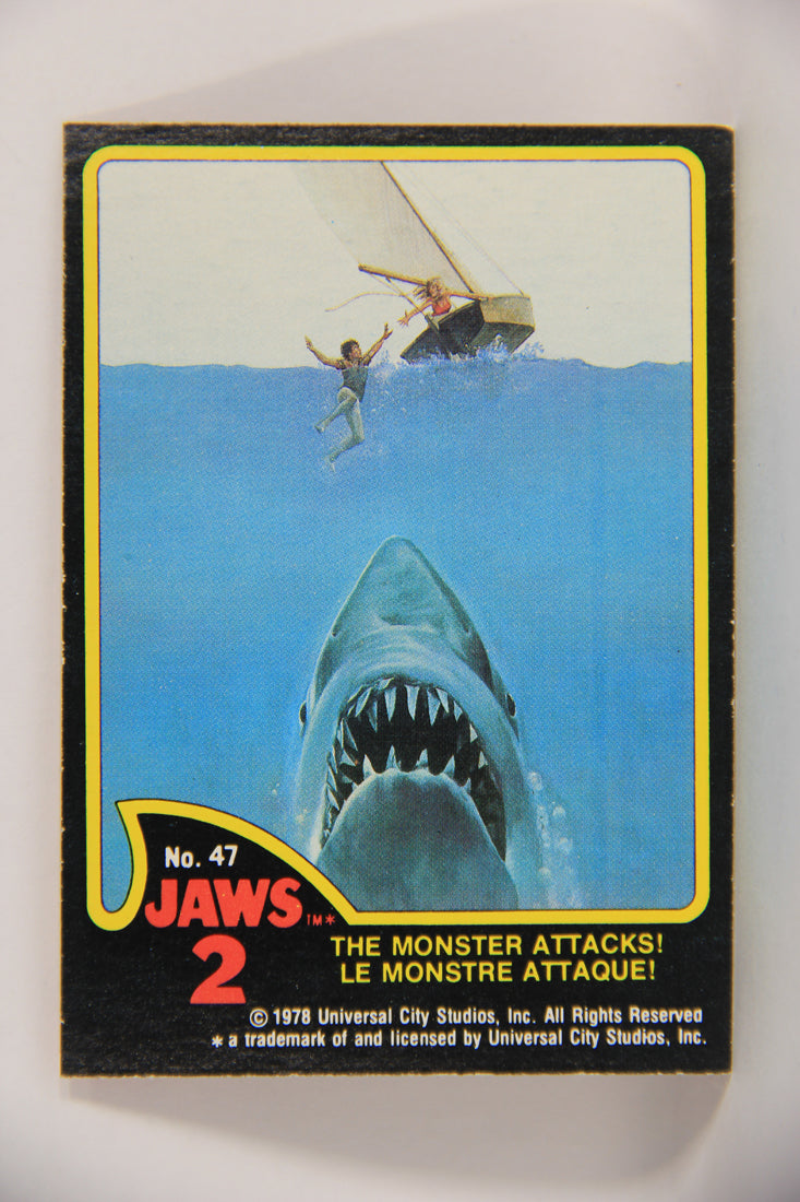 Jaws 2 - 1978 Trading Card #47 The Monster Attacks FR-ENG O-Pee-Chee L020942