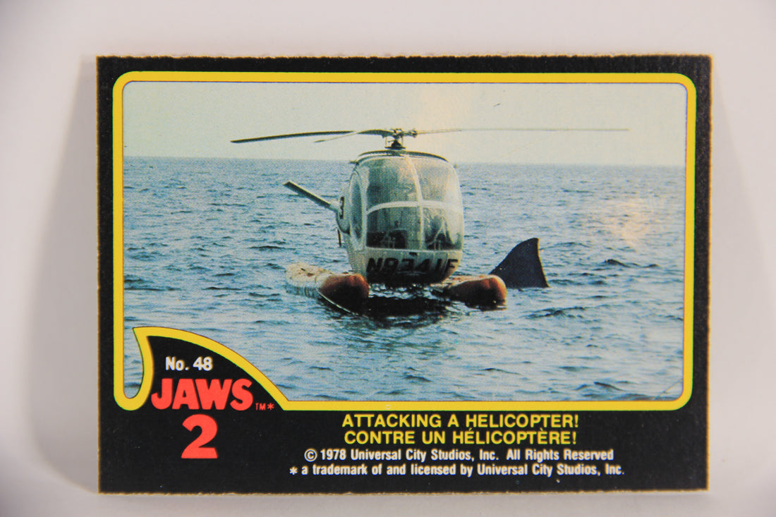 Jaws 2 - 1978 Trading Card #48 Attacking A Helicopter FR-ENG O-Pee-Chee L020943