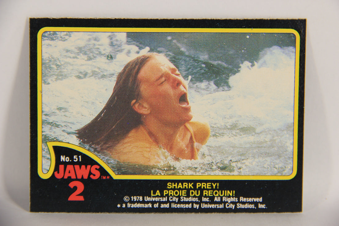 Jaws 2 - 1978 Trading Card #51 Shark Prey FR-ENG Canada O-Pee-Chee L020946