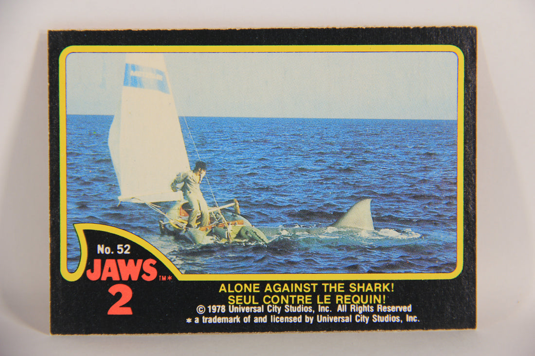Jaws 2 - 1978 Trading Card #52 Alone Against The Shark FR-ENG OPC L020947