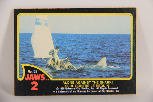 Jaws 2 - 1978 Trading Card #52 Alone Against The Shark FR-ENG OPC L020947