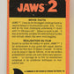 Jaws 2 - 1978 Trading Card #52 Alone Against The Shark FR-ENG OPC L020947