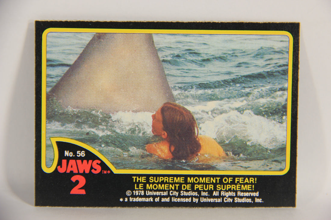 Jaws 2 - 1978 Trading Card #56 The Supreme Moment Of Fear FR-ENG OPC L020951