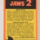 Jaws 2 - 1978 Trading Card #59 The Jaws Of Death FR-ENG O-Pee-Chee L020954