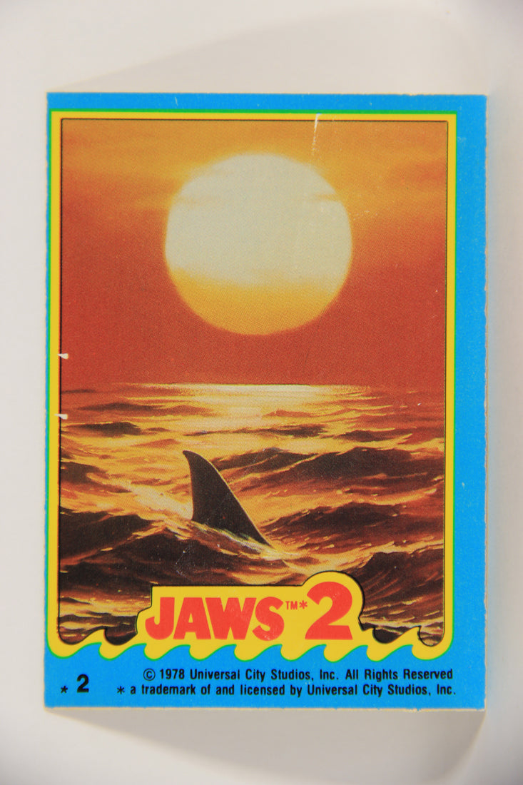 Jaws 2 - 1978 Trading Card Sticker #2 Monarch Of The Ocean ENG O-Pee-Chee L020956