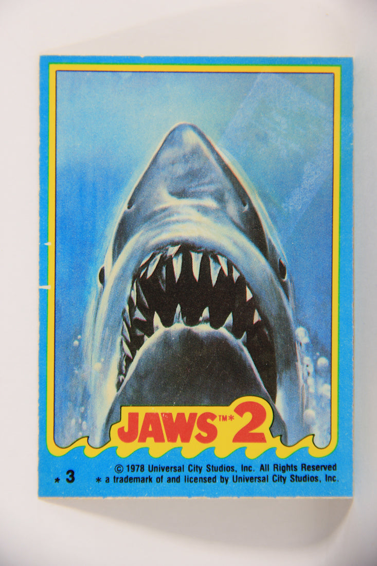 Jaws 2 - 1978 Trading Card Sticker #3 The Jaws Of Death ENG O-Pee-Chee L020957