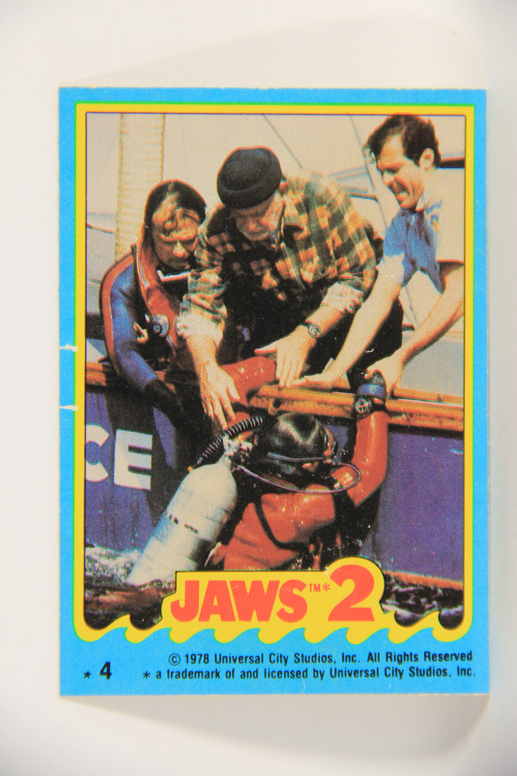 Jaws 2 - 1978 Trading Card Sticker #4 Sea Explorer ENG O-Pee-Chee L020958