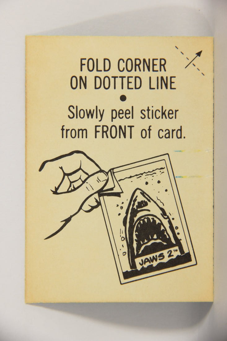 Jaws 2 - 1978 Trading Card Sticker #4 Sea Explorer ENG O-Pee-Chee L020958