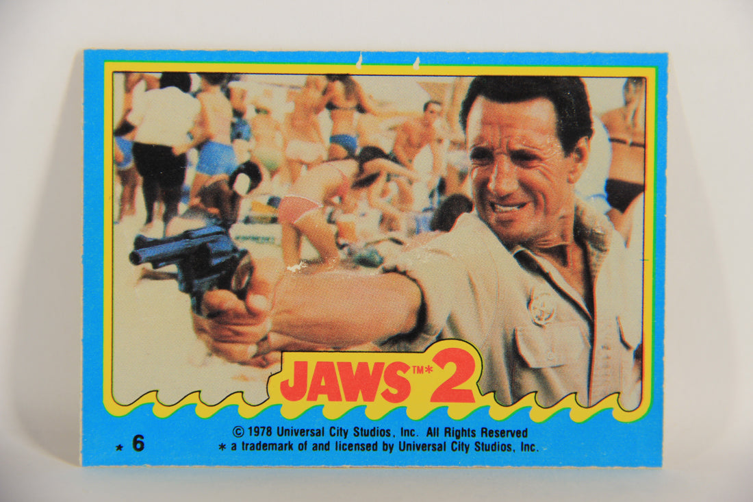 Jaws 2 - 1978 Trading Card Sticker #6 Aiming Against The Monster ENG OPC L020960