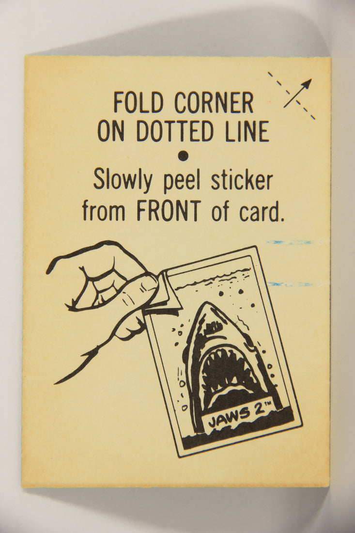 Jaws 2 - 1978 Trading Card Sticker #6 Aiming Against The Monster ENG OPC L020960