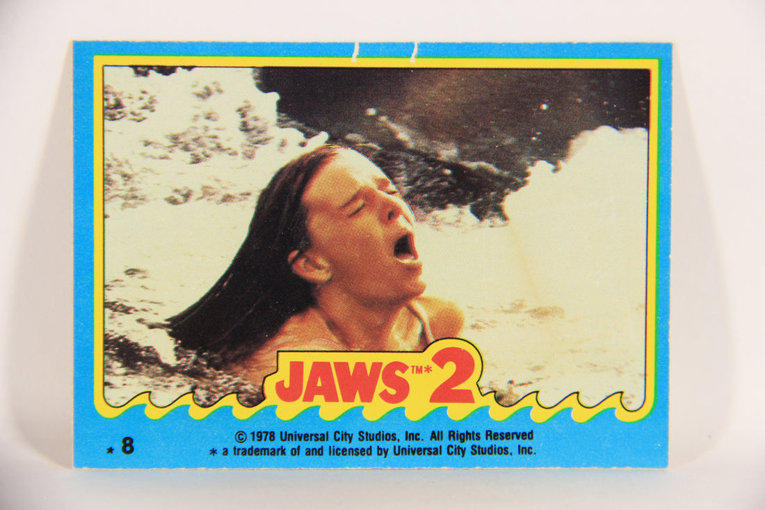 Jaws 2 - 1978 Trading Card Sticker #8 Shark Prey ENG O-Pee-Chee L020962