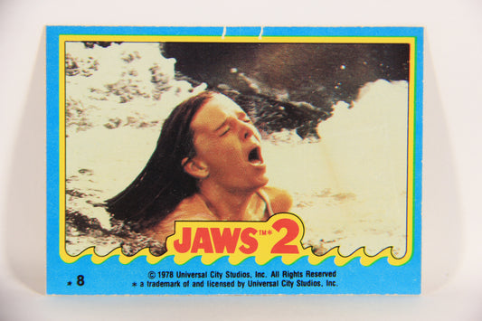 Jaws 2 - 1978 Trading Card Sticker #8 Shark Prey ENG O-Pee-Chee L020962