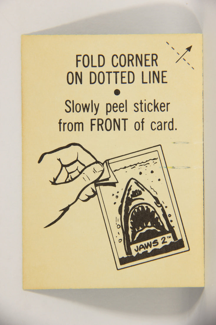 Jaws 2 - 1978 Trading Card Sticker #9 Alone Against The Shark ENG OPC L020963