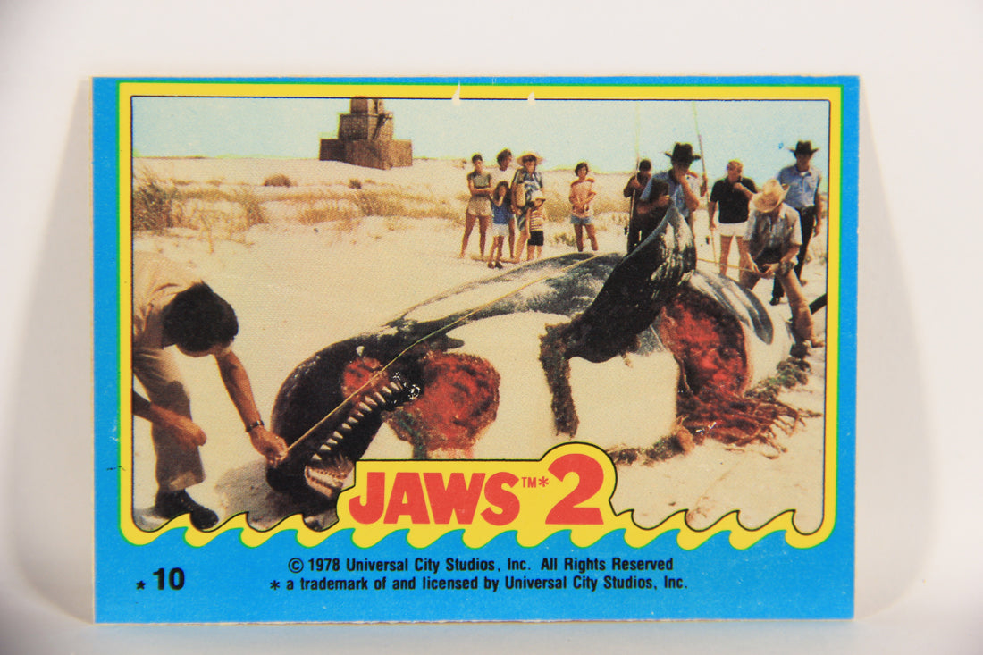 Jaws 2 - 1978 Trading Card Sticker #10 Mauled By The Monster Shark ENG OPC L020964