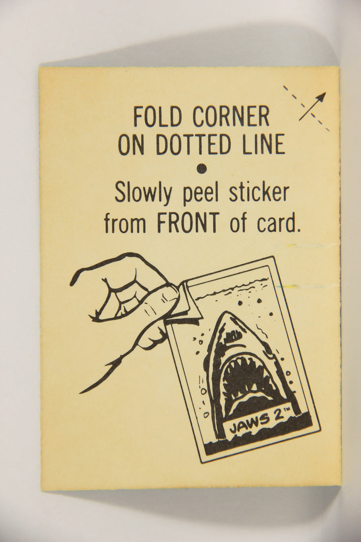 Jaws 2 - 1978 Trading Card Sticker #10 Mauled By The Monster Shark ENG OPC L020964