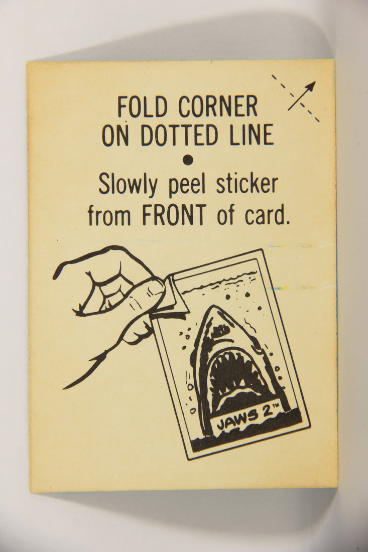 Jaws 2 - 1978 Trading Card Sticker #11 The Supreme Moment Of Fear ENG OPC L020965